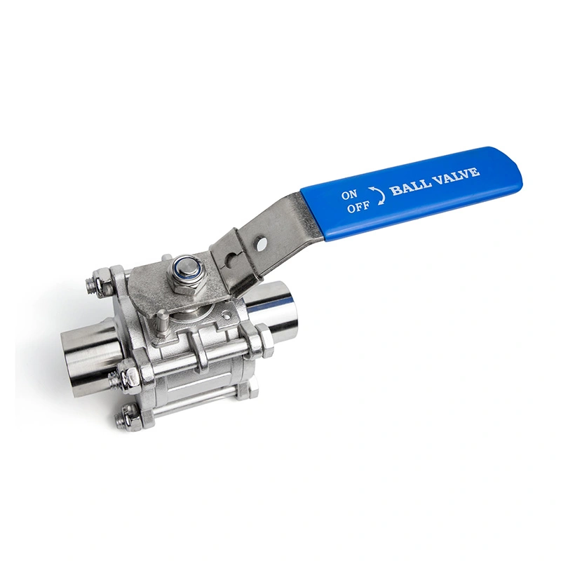 3-delni popolnoma inkapsuliran, čelno varjen sanitarni krogelni ventil